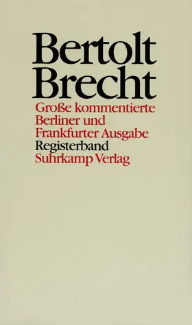 Brecht / Müller / Hecht | Registerband | Buch | 978-3-518-40937-4 | sack.de