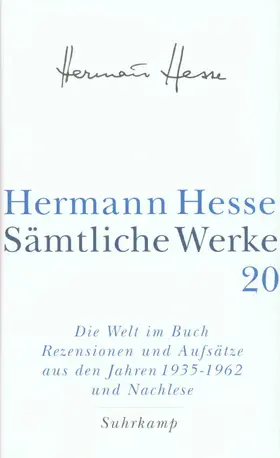 Hesse / Michels |  Sämtliche Werke in 20 Bänden und einem Registerband | Buch |  Sack Fachmedien