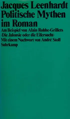 Leenhardt |  Politische Mythen im Roman | Buch |  Sack Fachmedien