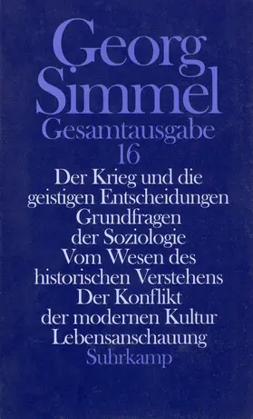 Simmel / Fitzi / Rammstedt |  Gesamtausgabe in 24 Bänden | Buch |  Sack Fachmedien