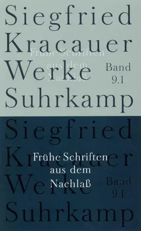 Kracauer / Belke |  Werke in neun Bänden | Buch |  Sack Fachmedien