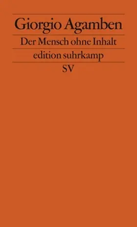 Agamben |  Der Mensch ohne Inhalt | eBook | Sack Fachmedien