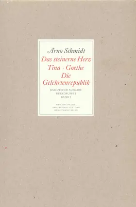 Schmidt |  Bargfelder Ausgabe. Standardausgabe. Werkgruppe 1, Band 2 | Buch |  Sack Fachmedien
