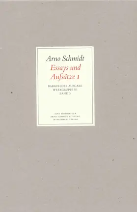 Schmidt |  Bargfelder Ausgabe. Standardausgabe. Werkgruppe 3, Band 3 | Buch |  Sack Fachmedien