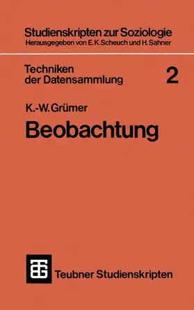 Grümer |  Techniken der Datensammlung 2 | Buch |  Sack Fachmedien
