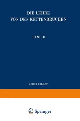 Perron |  Die Lehre von den Kettenbrüchen | Buch |  Sack Fachmedien