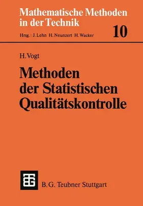 Vogt |  Methoden der Statistischen Qualitätskontrolle | Buch |  Sack Fachmedien