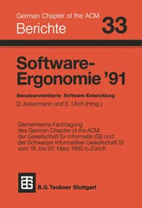 Ulich / Ackermann |  Software-Ergonomie '91 | Buch |  Sack Fachmedien