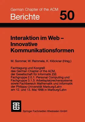 Sommer / Klöckner / Remmele |  Interaktion im Web - Innovative Kommunikationsformen | Buch |  Sack Fachmedien