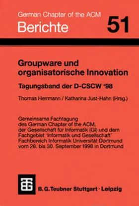 Just-Hahn / Herrmann |  Groupware und organisatorische Innovation | Buch |  Sack Fachmedien