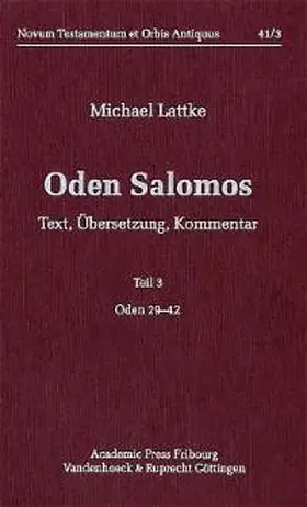 Lattke |  Oden Salomos. Teil 3 | Buch |  Sack Fachmedien