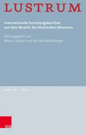 Deufert / Weißenberger |  Lustrum Band 54 – 2012 | Buch |  Sack Fachmedien
