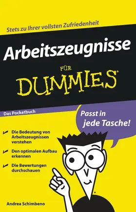 Schimbeno |  Arbeitszeugnisse für Dummies Das Pocketbuch | Buch |  Sack Fachmedien