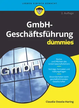 Ossola-Haring |  GmbH-Geschäftsführung für Dummies | Buch |  Sack Fachmedien