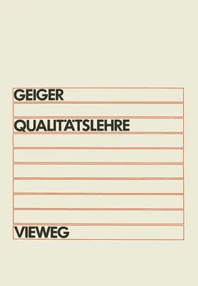 Geiger |  Qualitätslehre | Buch |  Sack Fachmedien