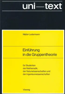 Ledermann |  Einführung in die Gruppentheorie | Buch |  Sack Fachmedien