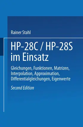 Stahl |  HP-28C / HP28S im Einsatz | Buch |  Sack Fachmedien