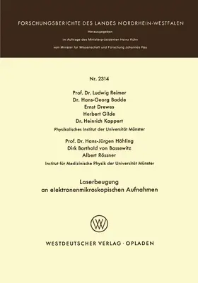 Reimer |  Laserbeugung an elektronenmikroskopischen Aufnahmen | Buch |  Sack Fachmedien