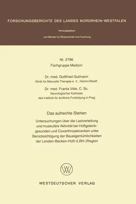 Gutmann |  Das aufrechte Stehen | Buch |  Sack Fachmedien