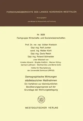 Kreibich |  Demographische Wirkungen städtebaulicher Maßnahmen | Buch |  Sack Fachmedien