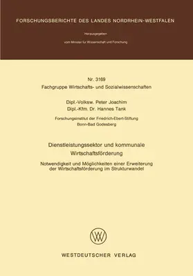 Joachim |  Dienstleistungssektor und kommunale Wirtschaftsförderung | Buch |  Sack Fachmedien