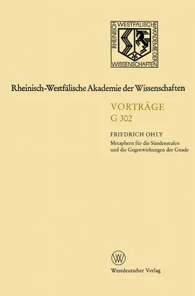 Ohly |  Rheinisch-Westfälische Akademie der Wissenschaften | Buch |  Sack Fachmedien
