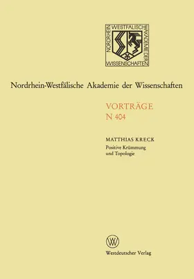 Kreck |  Positive Krümmung und Topologie | Buch |  Sack Fachmedien