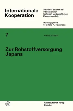 Schäfer |  Zur Rohstoffversorgung Japans | Buch |  Sack Fachmedien