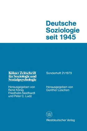 Lüschen |  Deutsche Soziologie Seit 1945 | Buch |  Sack Fachmedien