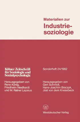Schmidt |  Materialien zur Industriesoziologie | Buch |  Sack Fachmedien