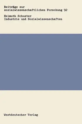 Schuster |  Industrie und Sozialwissenschaften | Buch |  Sack Fachmedien