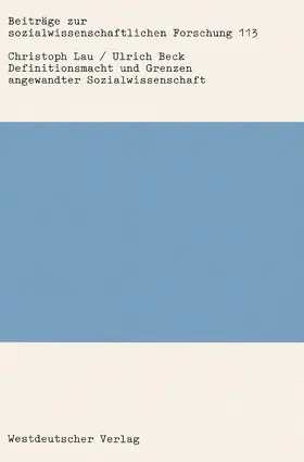 Lau |  Definitionsmacht und Grenzen angewandter Sozialwissenschaft | Buch |  Sack Fachmedien