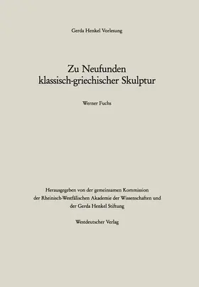 Fuchs |  Zu Neufunden klassisch-griechischer Skulptur | Buch |  Sack Fachmedien