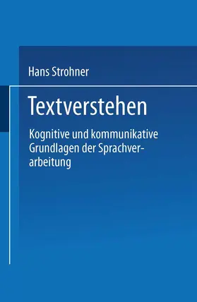 Strohner |  Textverstehen | Buch |  Sack Fachmedien