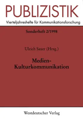 Saxer |  Medien-Kulturkommunikation | Buch |  Sack Fachmedien