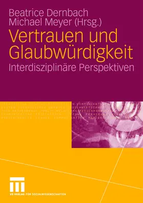 Meyer / Dernbach |  Vertrauen und Glaubwürdigkeit | Buch |  Sack Fachmedien