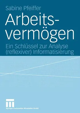 Pfeiffer |  Arbeitsvermögen | Buch |  Sack Fachmedien