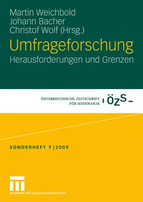 Weichbold / Wolf / Bacher |  Umfrageforschung | Buch |  Sack Fachmedien