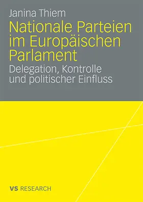 Thiem |  Nationale Parteien im Europäischen Parlament | Buch |  Sack Fachmedien