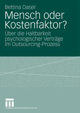 Daser |  Mensch oder Kostenfaktor? | Buch |  Sack Fachmedien