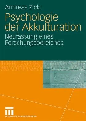 Zick |  Psychologie der Akkulturation | Buch |  Sack Fachmedien