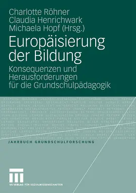 Röhner / Hopf / Henrichwark |  Europäisierung der Bildung | Buch |  Sack Fachmedien