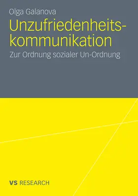 Galanova |  Unzufriedenheitskommunikation | Buch |  Sack Fachmedien