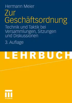 Meier |  Zur Geschäftsordnung | Buch |  Sack Fachmedien
