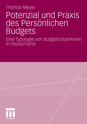 Meyer |  Potenzial und Praxis des Persönlichen Budgets | Buch |  Sack Fachmedien
