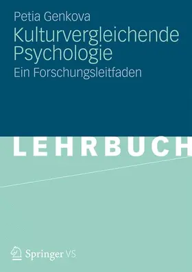 Genkova |  Kulturvergleichende Psychologie | Buch |  Sack Fachmedien