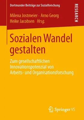 Jostmeier / Georg / Jacobsen |  Sozialen Wandel gestalten | Buch |  Sack Fachmedien