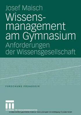 Maisch | Wissensmanagement am Gymnasium | E-Book | sack.de