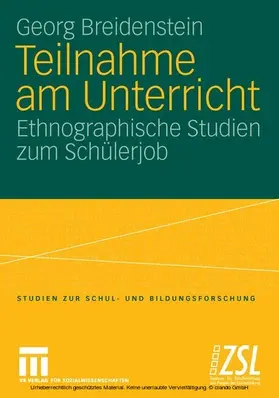 Breidenstein |  Teilnahme am Unterricht | eBook | Sack Fachmedien