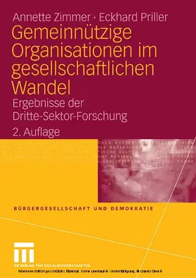 Zimmer / Priller |  Gemeinnützige Organisationen im gesellschaftlichen Wandel | eBook | Sack Fachmedien